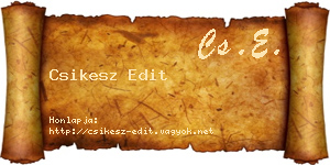 Csikesz Edit névjegykártya